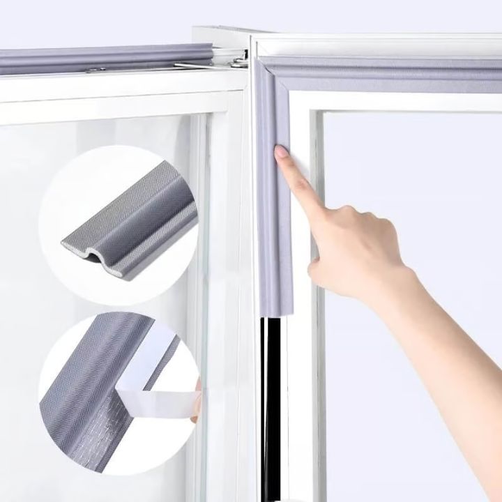 Wärmedämmung Tür- & Fensterdichtung aus Silikon, selbstklebend. Für bessere Energieeffizienz & weniger Heizkosten.