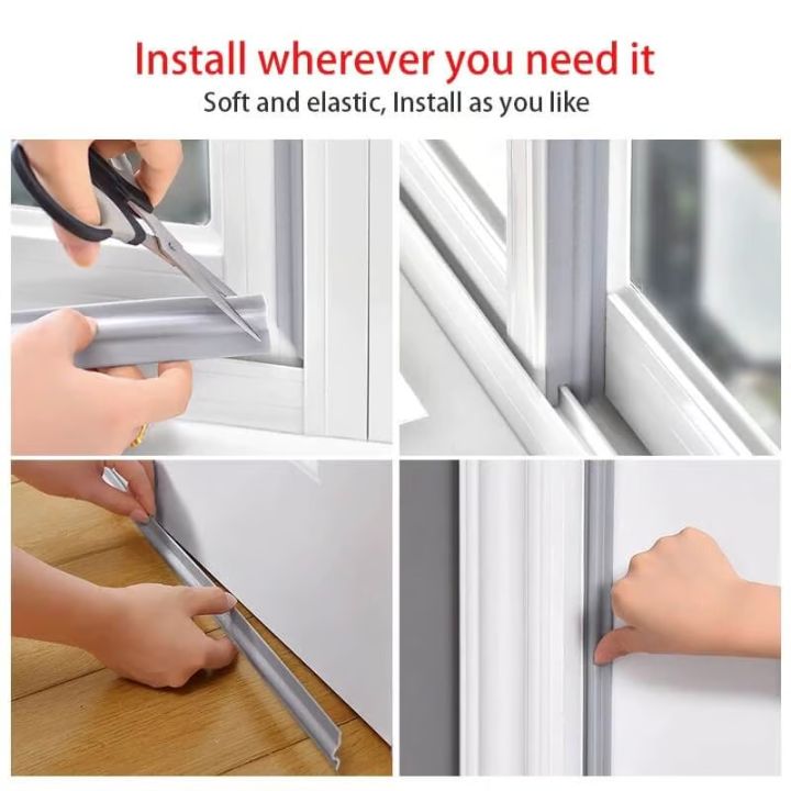 Einfach anzubringendes selbstklebendes Dichtungsband für Türen & Fenster. Schützt effektiv vor Zugluft.