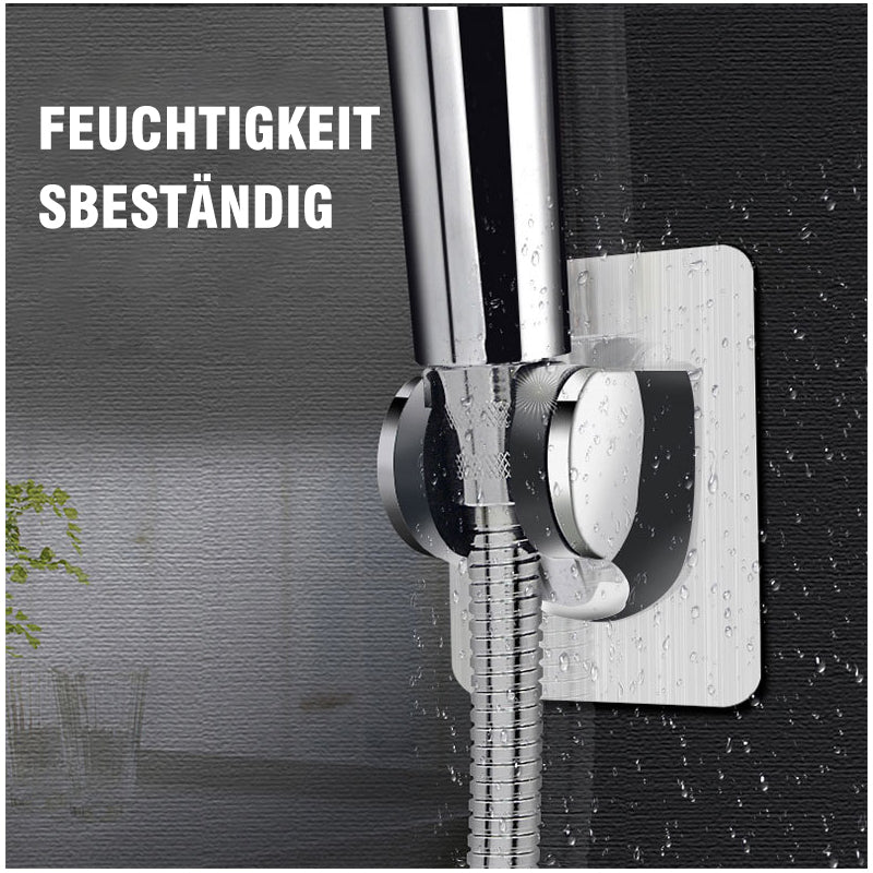 Hochwertiger, selbstklebender Duschkopfhalter, bohrfrei, verstellbar, silbernes ABS-Material für Dusche & Bad.