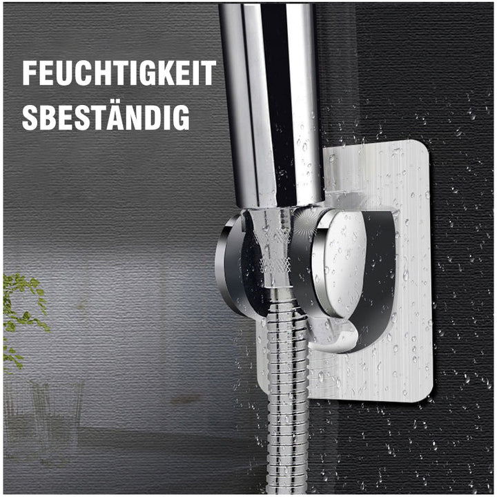 Hochwertiger, selbstklebender Duschkopfhalter, bohrfrei, verstellbar, silbernes ABS-Material für Dusche & Bad.