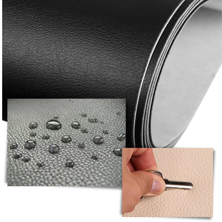 Robuster Polsterreparaturflicken aus Kunstleder, selbstklebend für DIY-Möbel- & Autositzreparaturen.