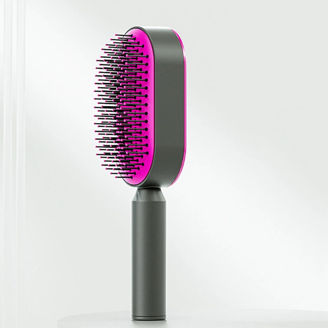 Selbstreinigende 3D-Haarbürste mit Kopfhautmassage für sanfte Haarpflege und gesundes Haarwachstum. Unisex.