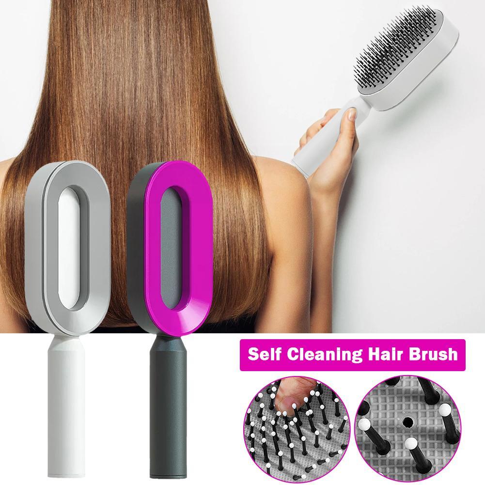 Effiziente Entwirrungsbürste mit 3D-Design. Selbstreinigend, für eine vitalisierende Kopfhautmassage und glänzendes Haar.