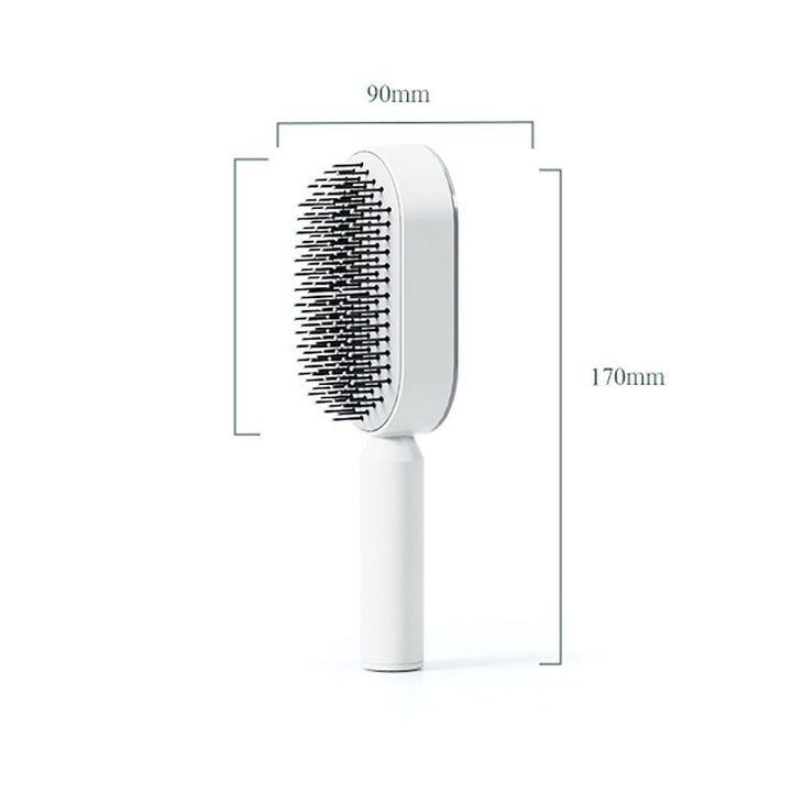 Gesundes Haarwachstum mit der 3D-Haarbürste. Selbstreinigend, entwirrt sanft und massiert die Kopfhaut.