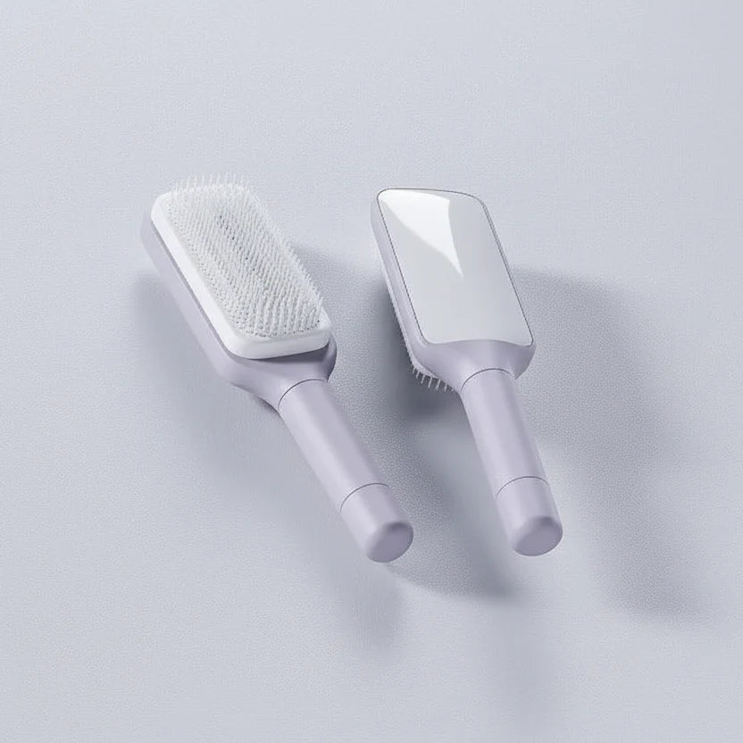 Innovative Entwirrbürste für alle Haartypen. Selbstreinigend, für knotenfreies und gesundes Haar.