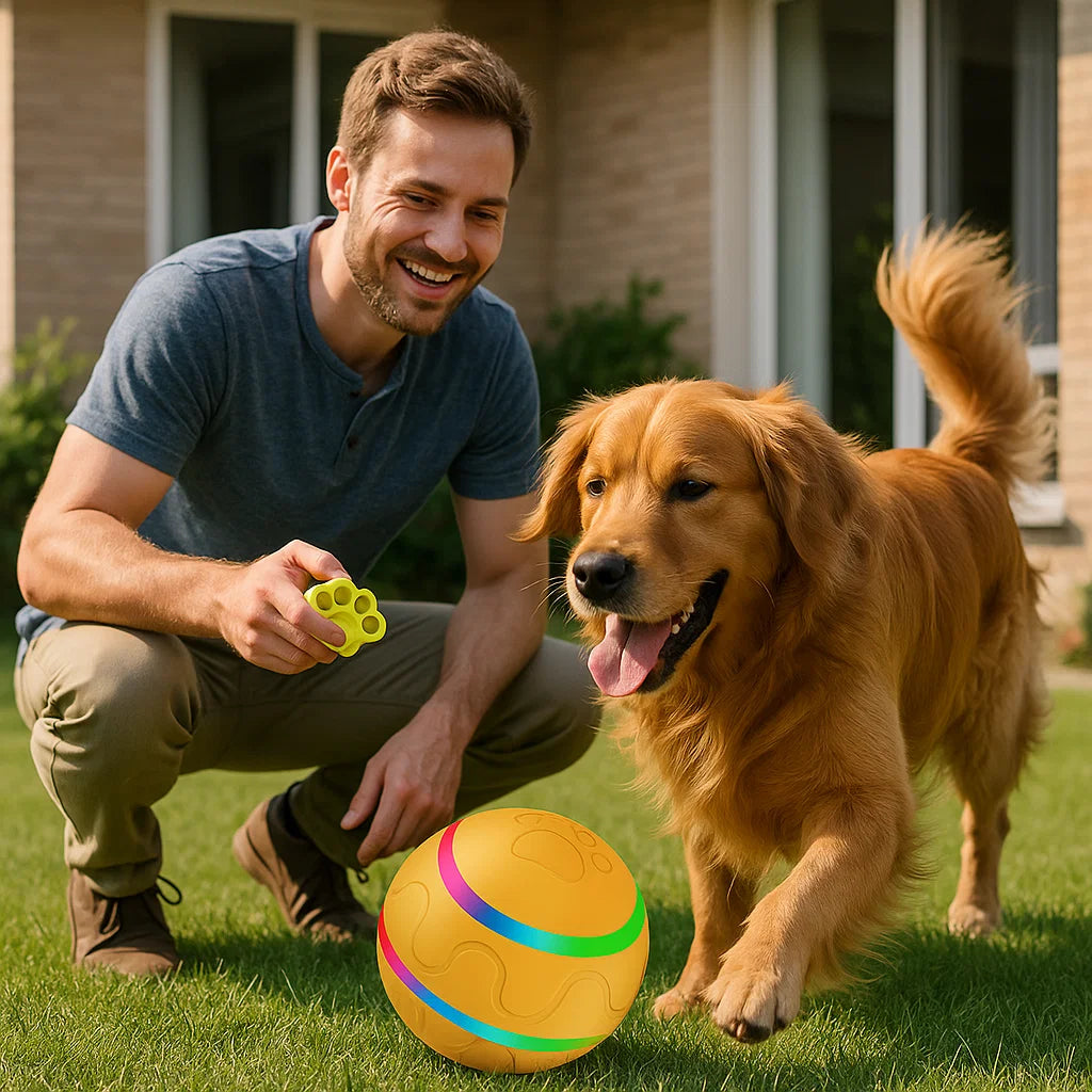 Robuster, langlebiger selbstrollender Hundeball. Ideales interaktives Spielzeug für Bewegung & Spaß.