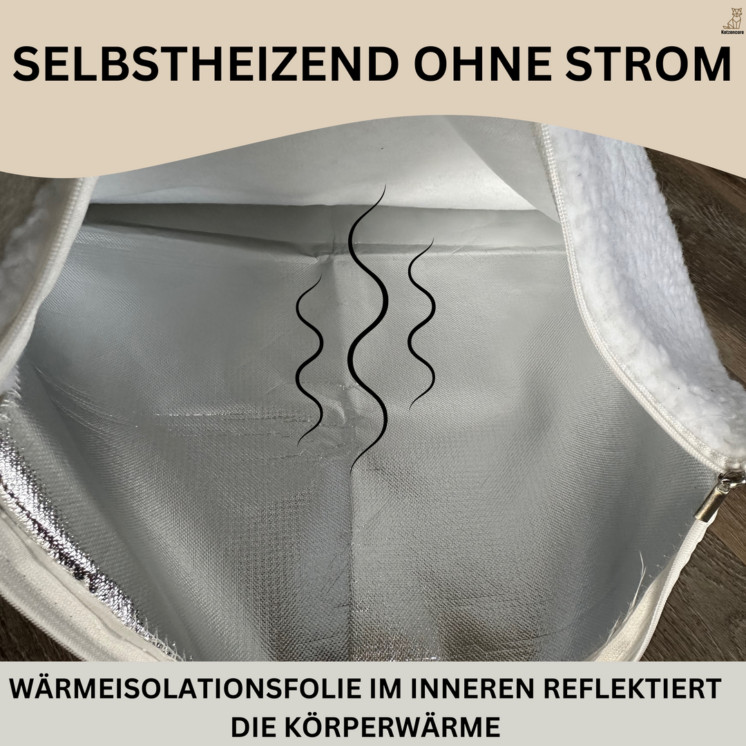 Detailansicht der weichen Oberfläche der selbstwärmenden Katzenmatte für maximalen Kuschelkomfort.