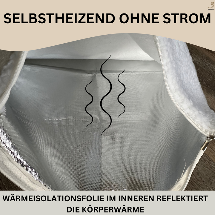 Detailansicht der weichen Oberfläche der selbstwärmenden Katzenmatte für maximalen Kuschelkomfort.