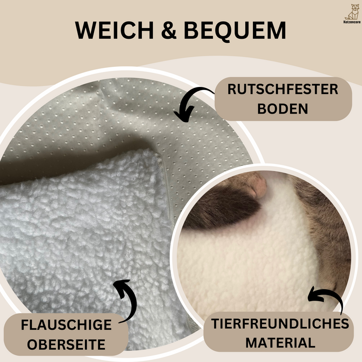 Vielseitige selbstwärmende Matte für Katzen, ideal als katzenschlafplatz oder Ruheplatz in jedem Zuhause.