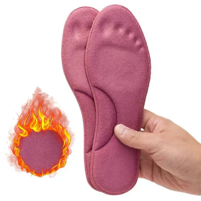 Innovative selbstwärmende Einlegesohlen, unisex, als Fersenpolster und Fusswärmer.