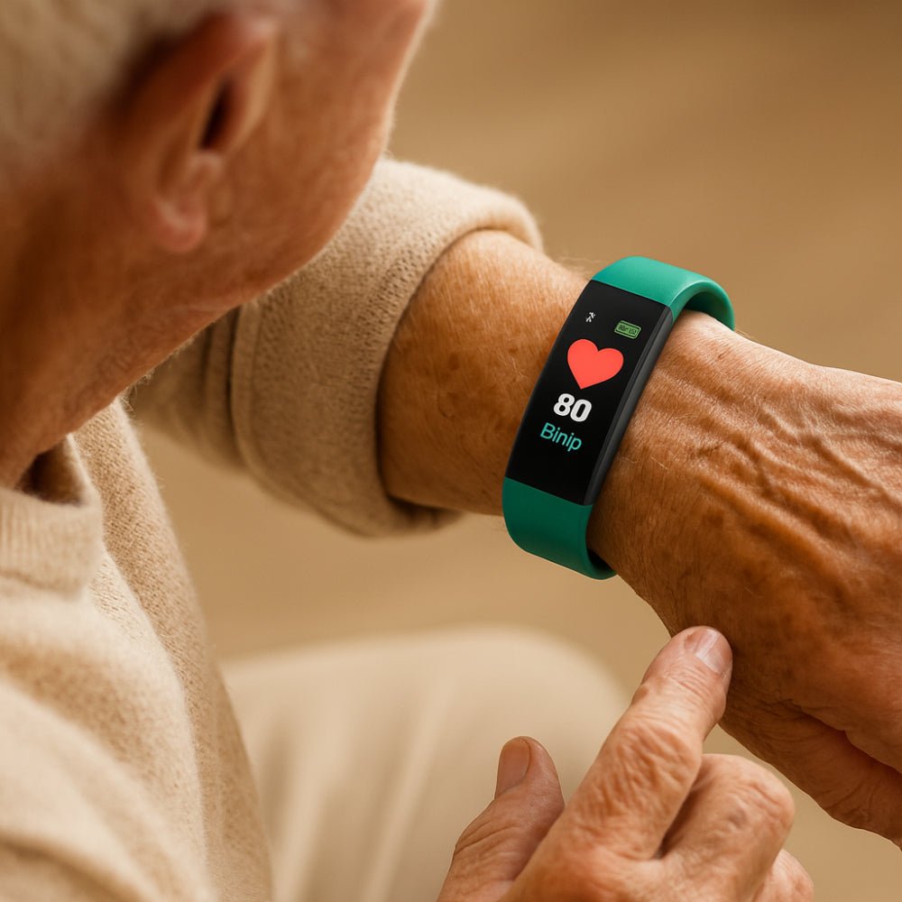 Gesundheitsuhr für Senioren: Herzfrequenz-, Blutdruck- & Schlafmonitor; Aktivitätstracker zur Fitnessüberwachung.