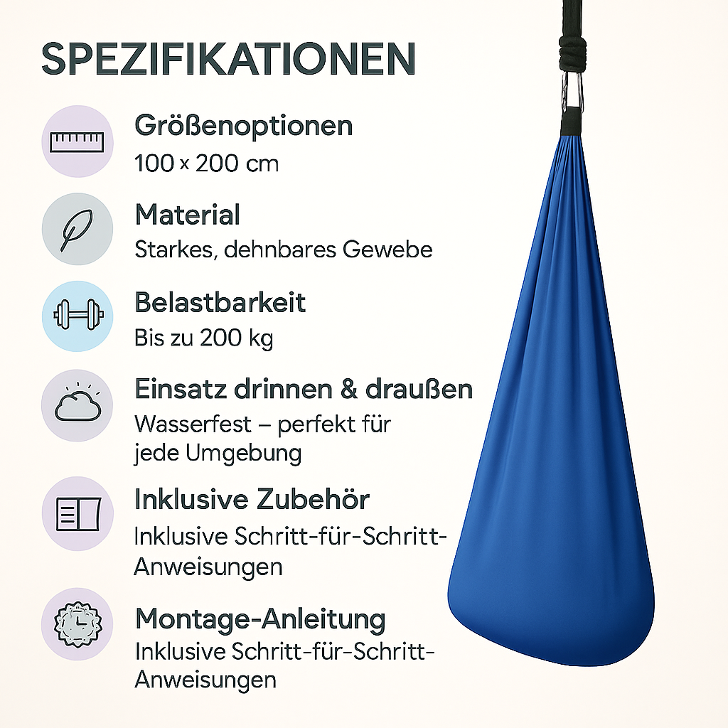 SensoNest Außenschaukel am Baum; strapazierfähig & ideal für entspannte Momente im Freien.