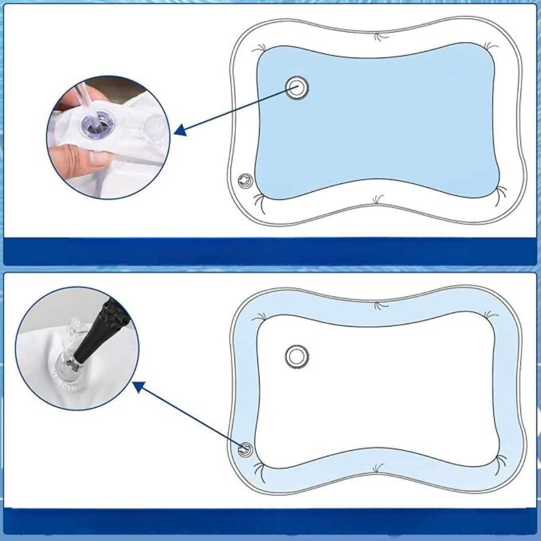 Motorikfördernde Sensorik-Spielmatte für Kleinkinder. Sicheres Wasserspielzeug zur Entdeckung der Unterwasserwelt für Babys.