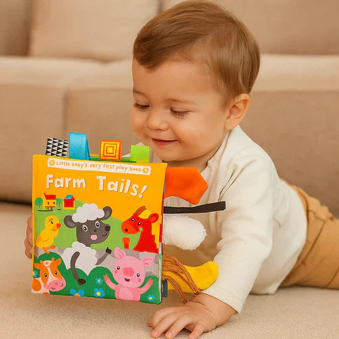 Kleinkindbuch mit Knistereffekten. Taktiles Babyspielzeug, unterstützt die frühe Sinnesförderung spielerisch.