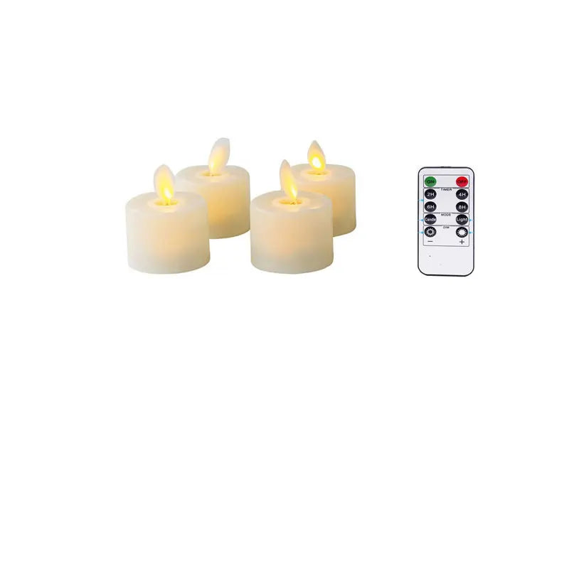 Set aus 3 flammenlosen LED Kerzen mit Fernbedienung & realistischem Flammen-Effekt. Ideal für sichere Dekoration.