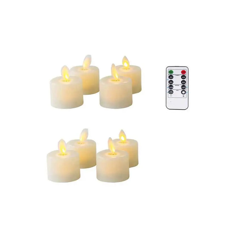 Drei flammenlose LED Stumpenkerzen mit Timer und Fernbedienung. Sichere Dekoration für jeden Raum und Anlass.