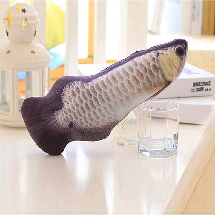 Interaktives FitFish Katzen-Spielzeug-Set: 4 wiederaufladbare Fische für mehr Bewegung.