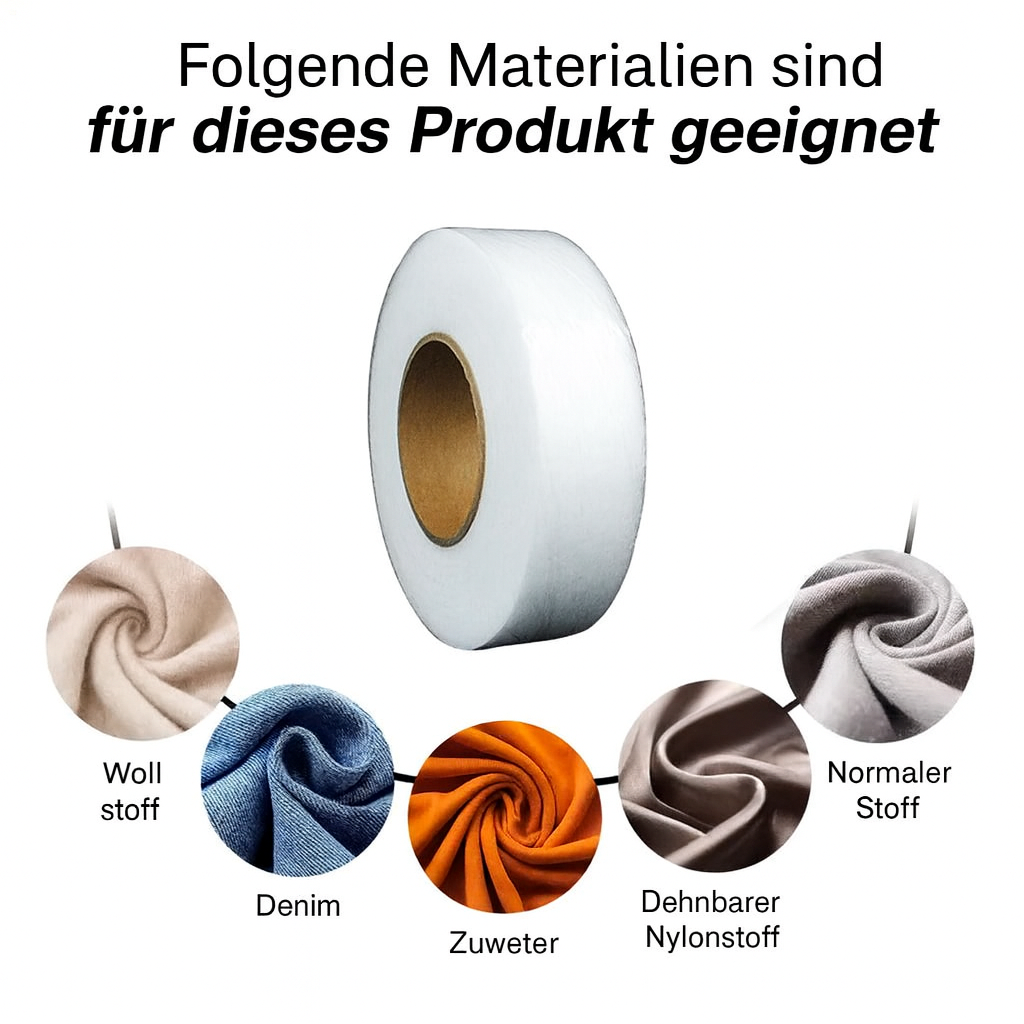 SewFree Tape: das Klebeband für schnelle Stoffreparatur. Unsichtbar, stark & einfach anzuwenden.