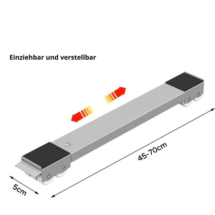 Hochwertiger ShiftMate Pro Möbelheber aus robustem Material, mit gummiertem Griff und bodenschonenden Gleitern.