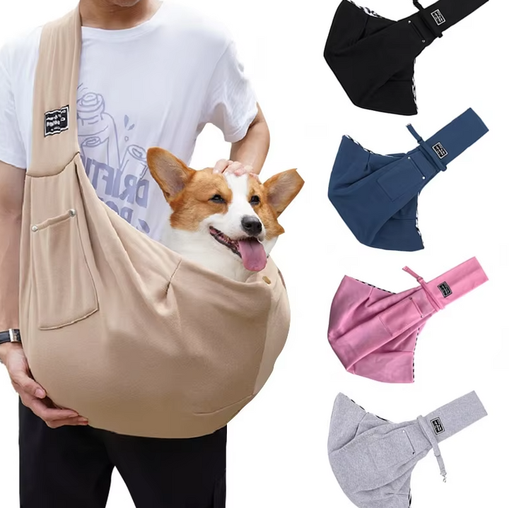 Stilvolle Schultertragetasche für Hunde & Katzen. Ergonomische Haustiertasche für bequemen Transport von kleinen Tieren.