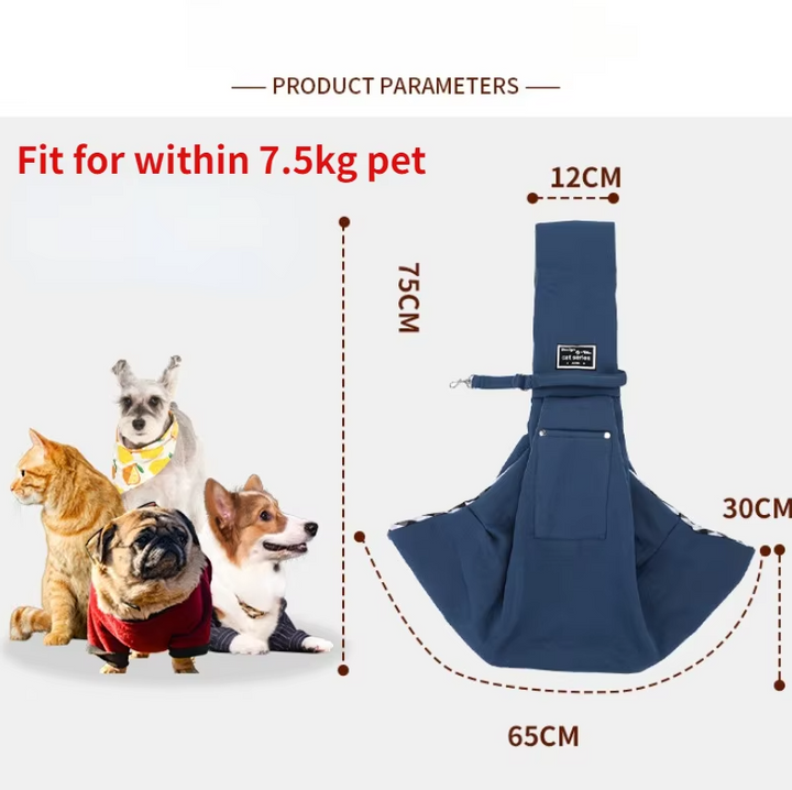 Praktische Hundetragetasche für Reisen & Ausflüge im Auto. Sichere Katzenschultertasche, atmungsaktiv für kleine Haustiere.