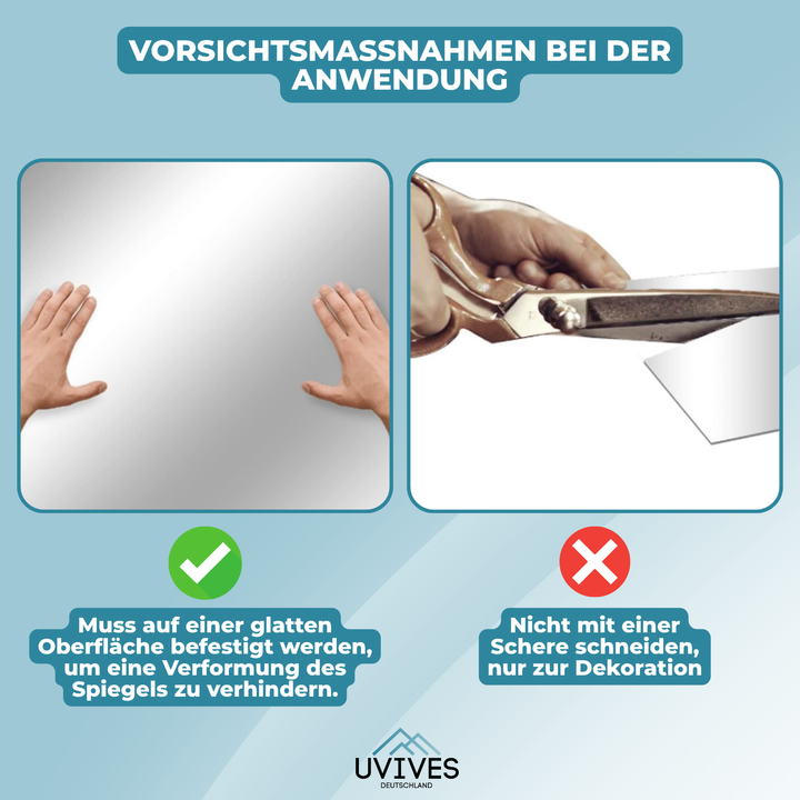 Kinderzimmer Deko: Sichere, bruchfeste Spiegelfolie selbstklebend, kein Risiko durch Glasscherben.
