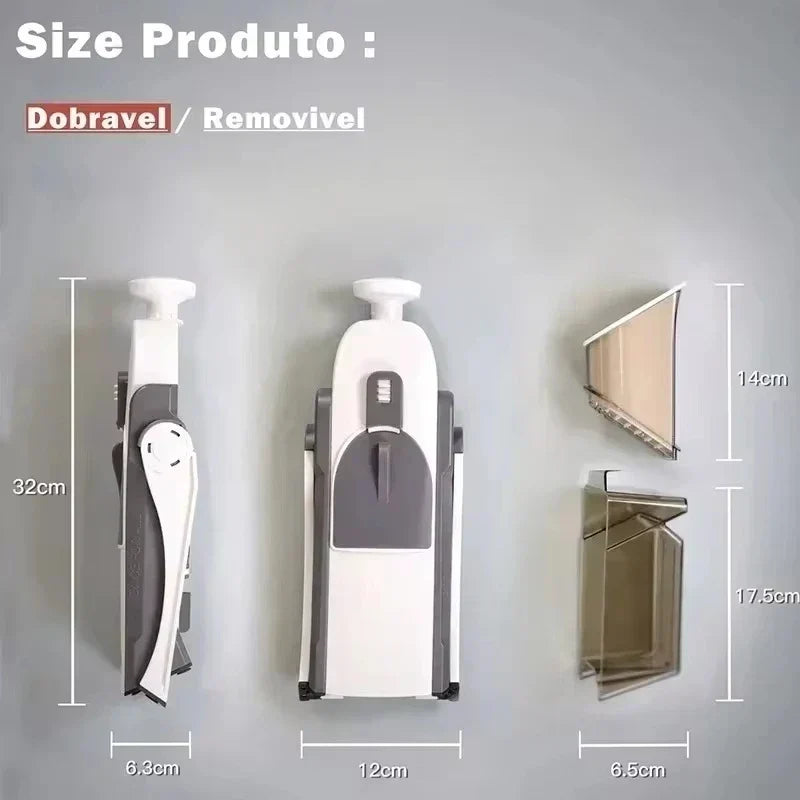 Dieser 5-in-1 Gemüseschneider ist ein vielseitiger Küchenhelfer zum Schneiden, Würfeln, Raspeln von Obst & Gemüse.