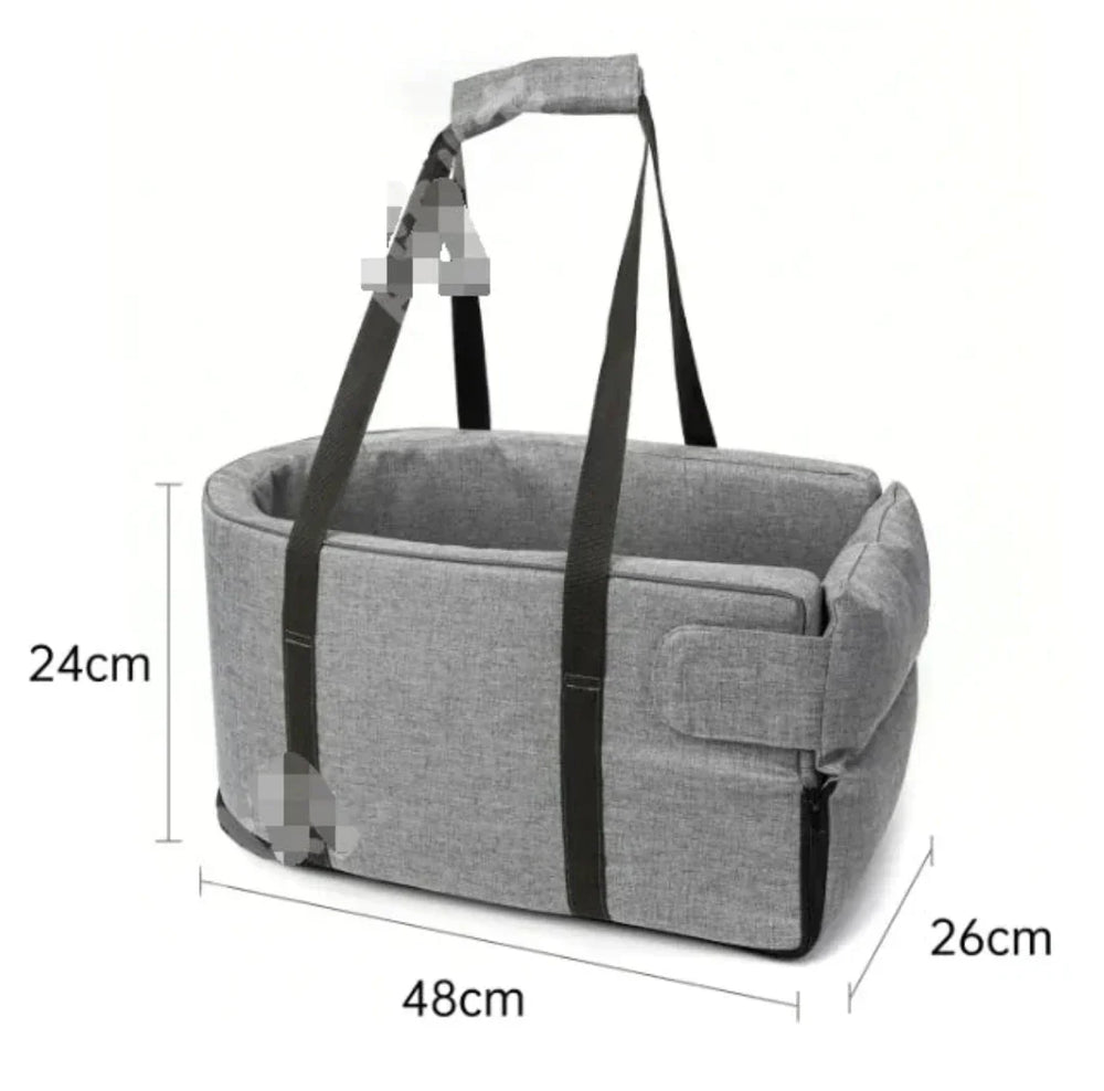 Bequemer Hunde-Autositz für sicheres Reisen mit kleinen Haustieren. Gepolstert für maximalen Komfort.