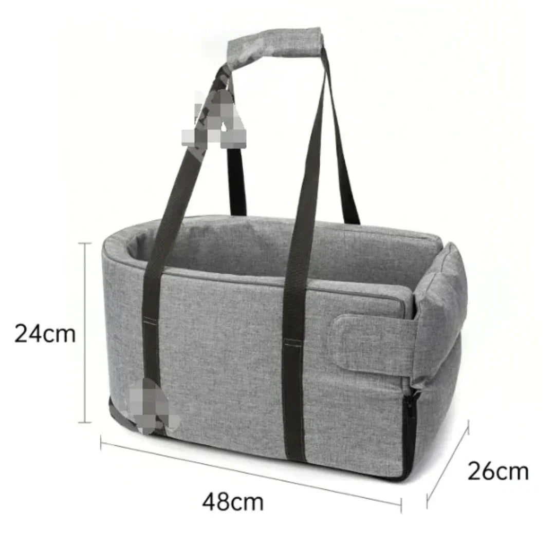 Bequemer Hunde-Autositz für sicheres Reisen mit kleinen Haustieren. Gepolstert für maximalen Komfort.