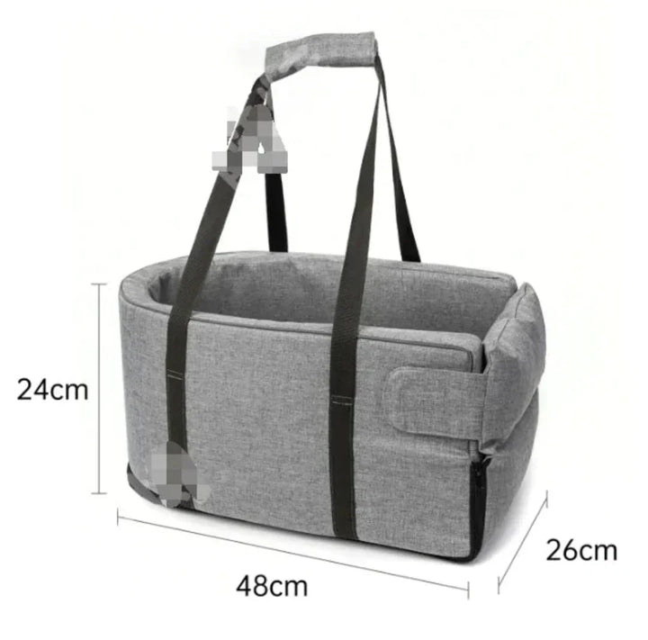 Bequemer Hunde-Autositz für sicheres Reisen mit kleinen Haustieren. Gepolstert für maximalen Komfort.