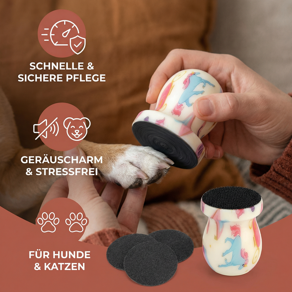 Leiser Haustier-Nageltrimmer für sanfte Pediküre. Ergonomisches Pflegegerät für entspannte Tierpflege.