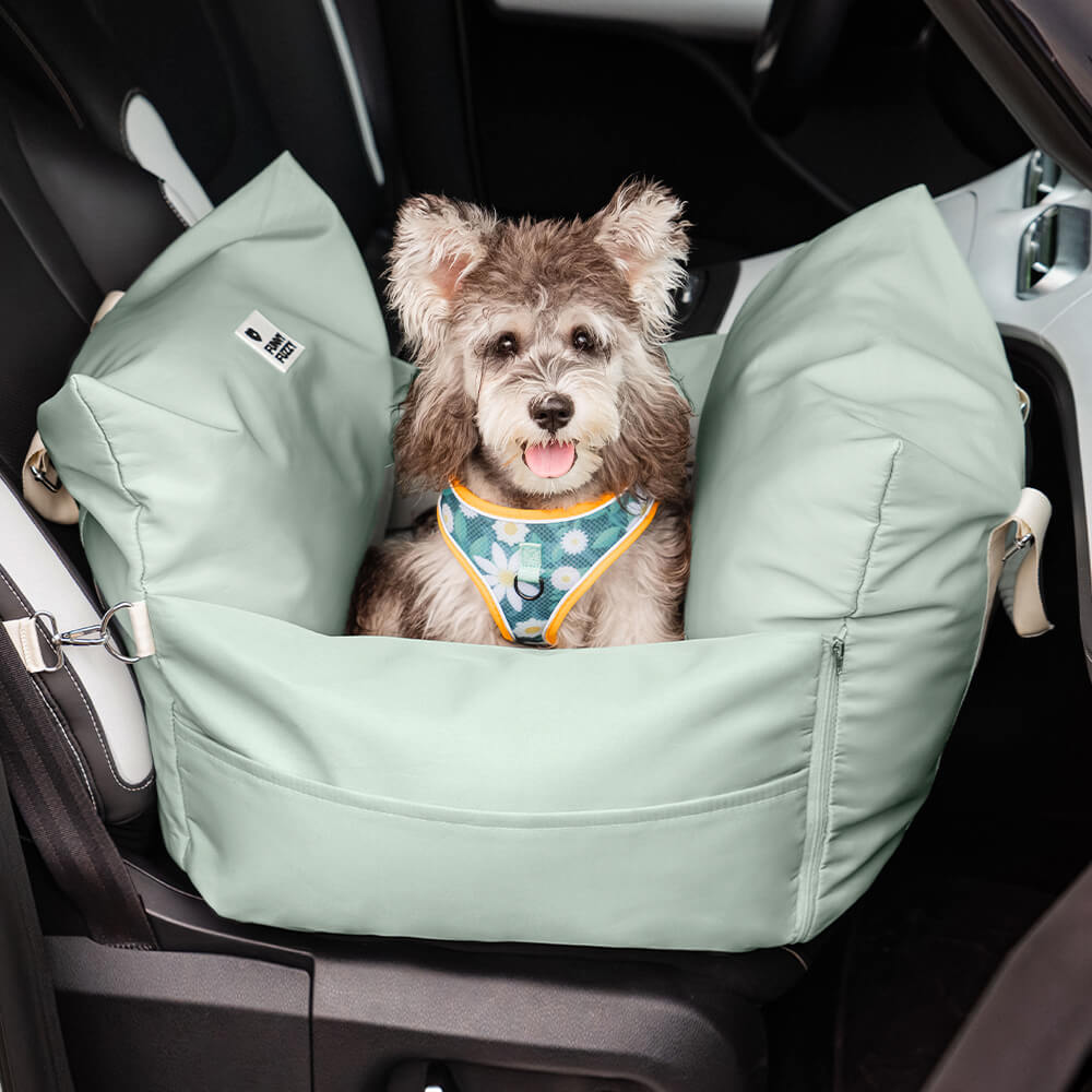 Dicke Polsterung des Hundeautositzbettes für optimalen Reisekomfort.