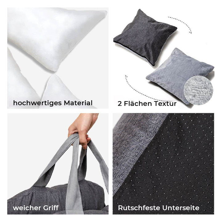 Modisches Hunde-Autositzbett, passt perfekt ins Auto, schützt vor Schmutz & Haaren.