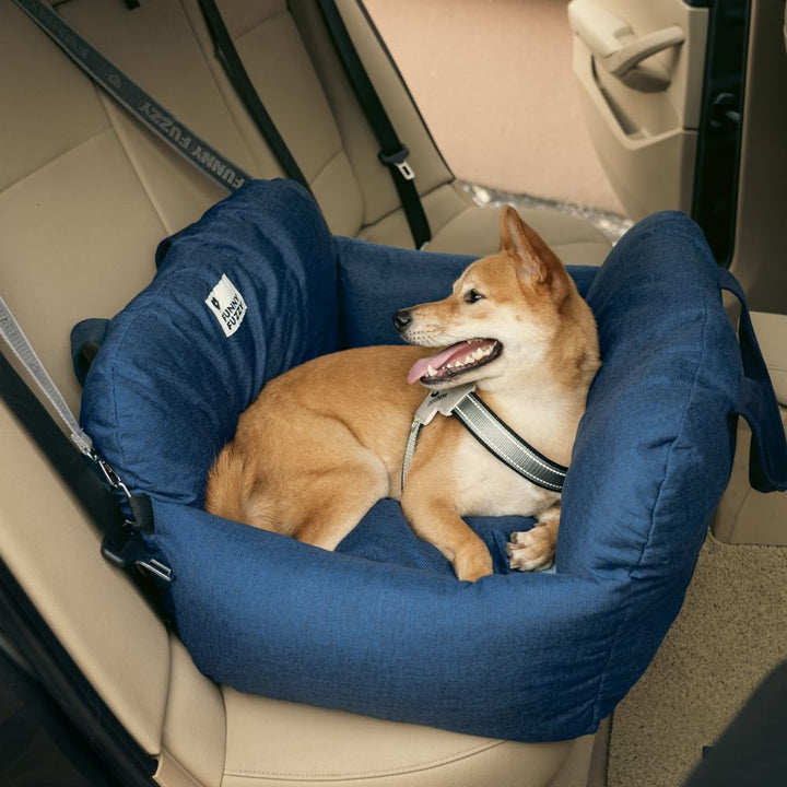 Hunde-Autositzbett, leicht zusammenfaltbar für einfache Lagerung & Transport.