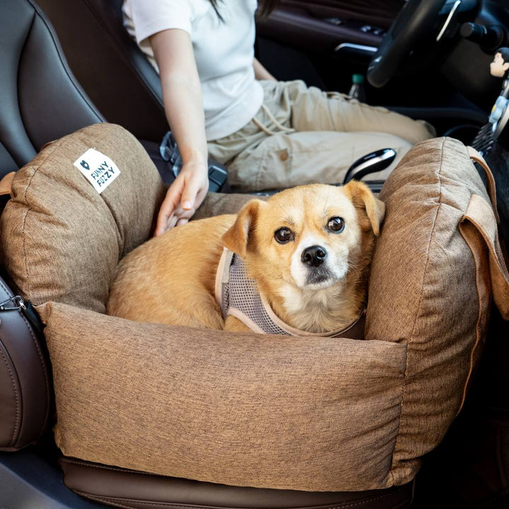 Hochwertige Reißverschlüsse: Robustes Hunde-Autositzbett mit langlebigen Details.