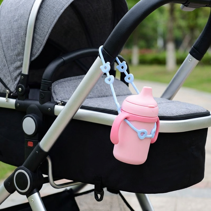 Praktische Silikon-Halterung für Baby-Schnuller, Spielzeug & Beißringe, 5er Pack, farbig.