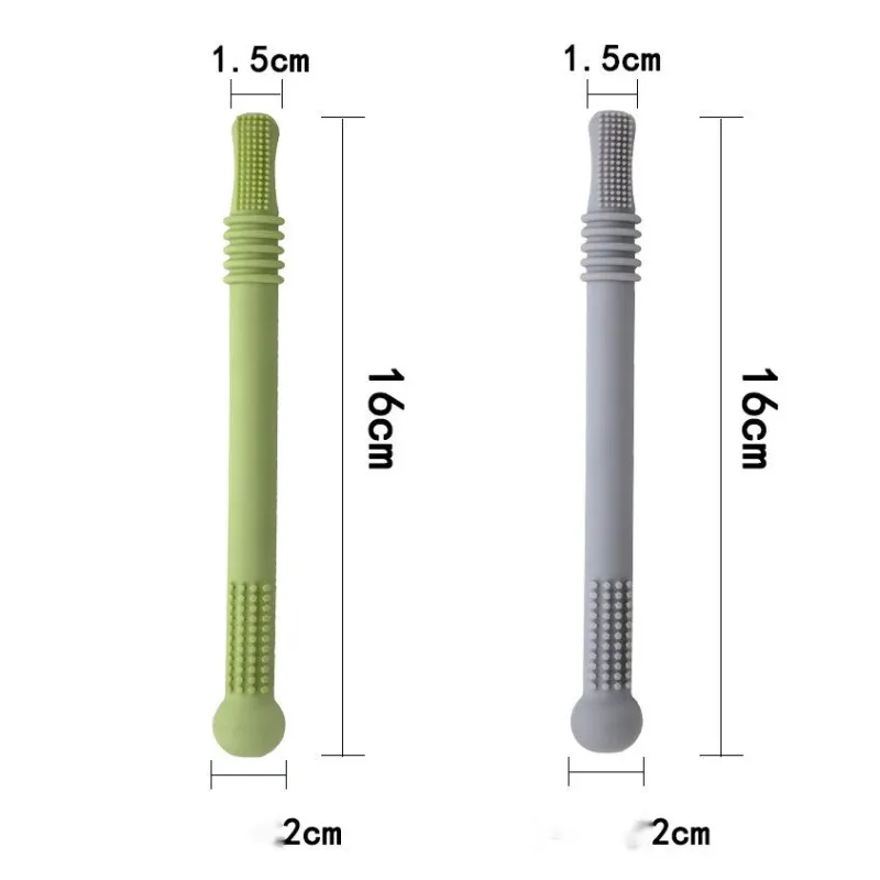 Leicht zu reinigendes Silikon Beißröhrchen, desinfizierbar, für hygienisches Baby Zahnen.