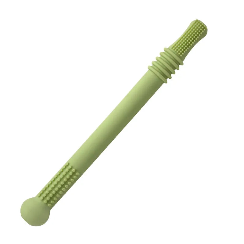 Weiches Silikon Beißröhrchen für Babys, schmerzlindernd, BPA-frei & sicher beim Zahnen.