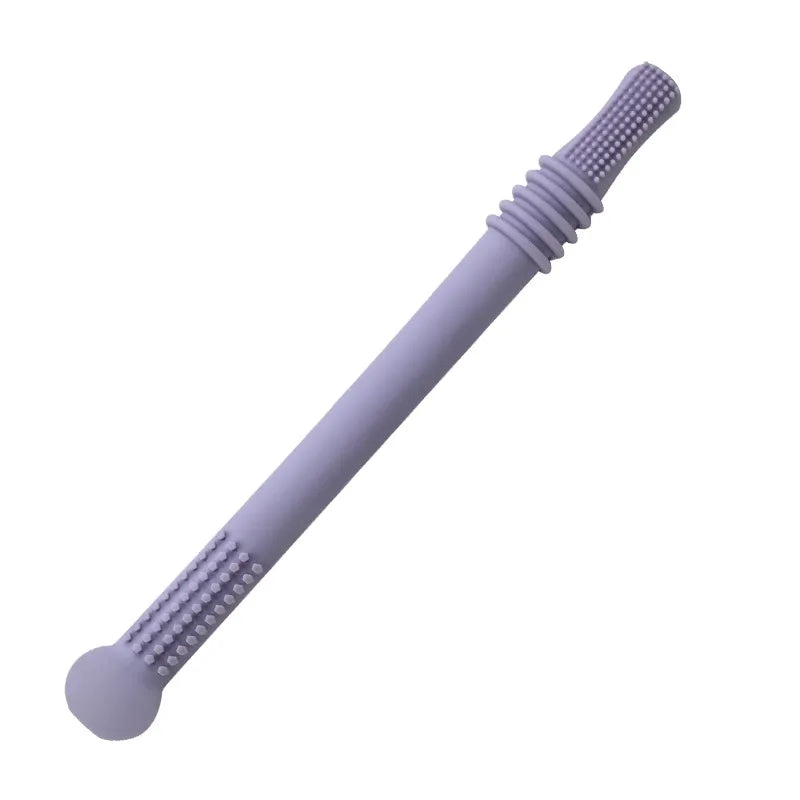 Praktisches Babygeschenk: Hygienisches Silikon Beißröhrchen zur Linderung von Zahnungsbeschwerden.