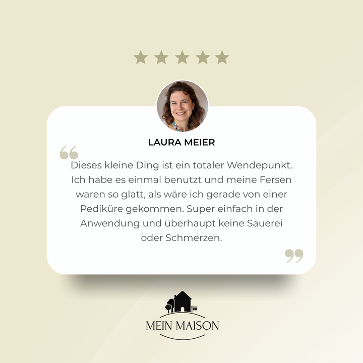 SilkaFeet Hornhautentferner mit verschiedenen Aufsätzen für individuelle Fußpflege & Beauty-Routine.