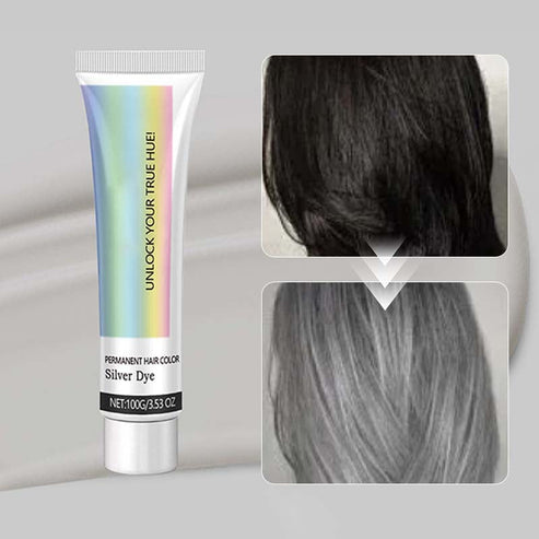 Flaschen der SilverLuxe permanenten Haarfarbe für ein langanhaltendes aschgraues Ergebnis.