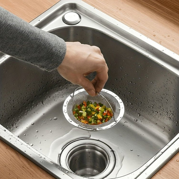 Universelles SinkSaver Abflusssieb für Spülbecken in Küche & Bad. Verhindert Verstopfungen, fängt Haare & Essensreste.