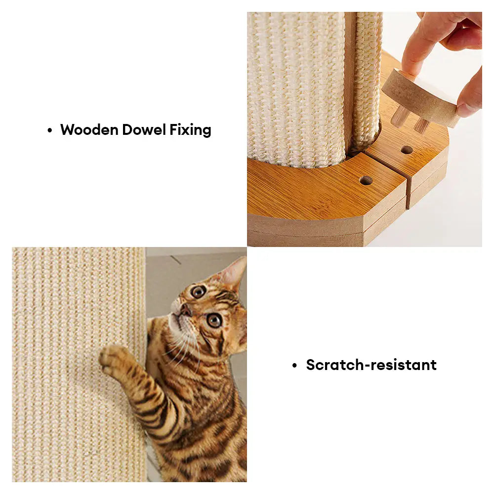Multifunktionaler Katzenkratzbaum: Sisal-Kratzbrett und Möbelschutz in einem.