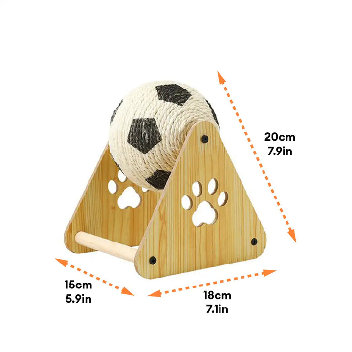 Strukturierter Sisal-Kratzball für Katzen. Perfekt zur Krallenpflege, Stressabbau und aktivem Spielspaß für alle Katzen.