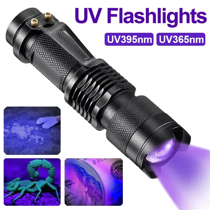 Die SK68 UV-Lampe enthüllt verborgene Urinflecken auf Polstern, ein Muss für Tierbesitzer.