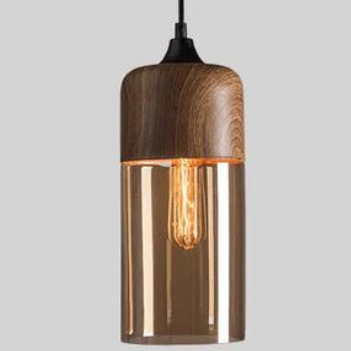 Skandinavische Holz Pendelleuchte mit klarem Design, NordLuna, bereichert jedes moderne Zuhause.