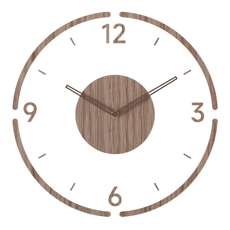 Geräuschlose, skandinavische Holz-Wanduhr im schlichten, modernen Design. Ideal für Wohnzimmer, Schlafzimmer oder Büro.