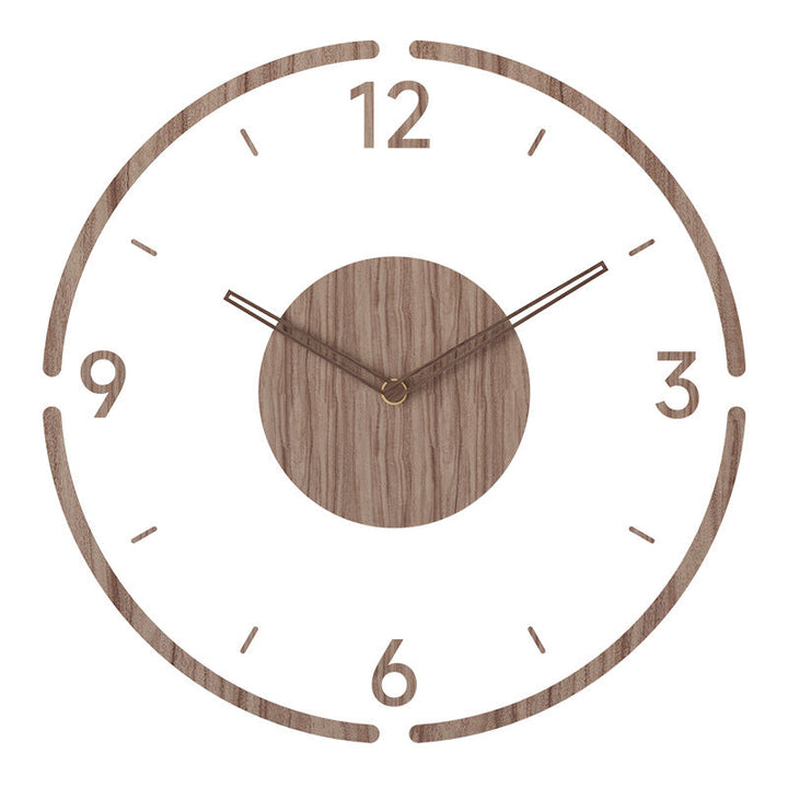 Geräuschlose, skandinavische Holz-Wanduhr im schlichten, modernen Design. Ideal für Wohnzimmer, Schlafzimmer oder Büro.