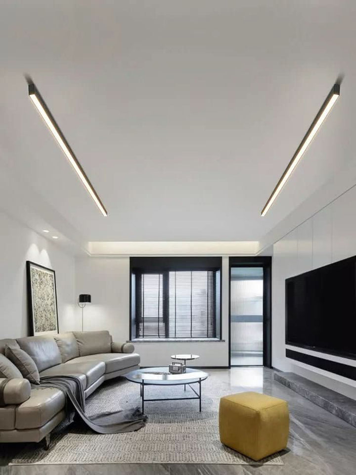 Minimalistische skandinavische LED-Deckenleuchte, dimmbar, Aluminium, Acryl, perfekt für Küche & Büro.