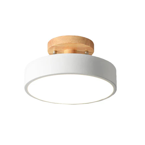 Moderne, dimmbare LED-Deckenlampe in skandinavischem Stil. Energieeffiziente Innenbeleuchtung.